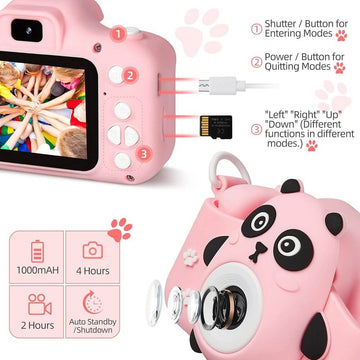 HOMYE Children Digital Camera, 2000W HD 2.0" Screen Photo Camera, Rechargeable Multi Functional Kids Camcorder Toy for Toddler, Teenagers, Girls, Boys - Imported from UK